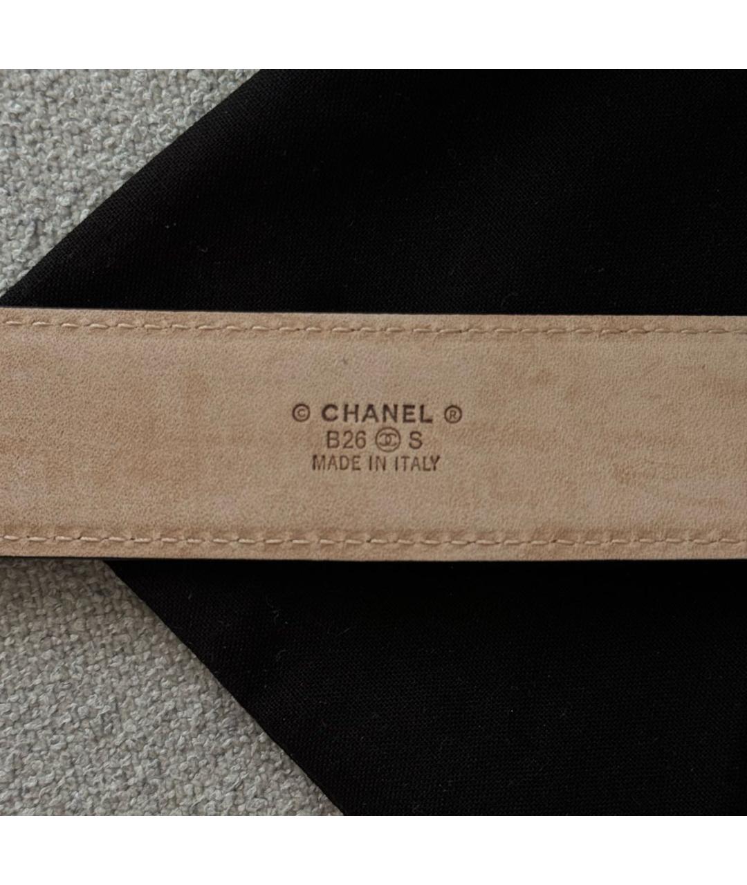 CHANEL Черный кожаный ремень, фото 8