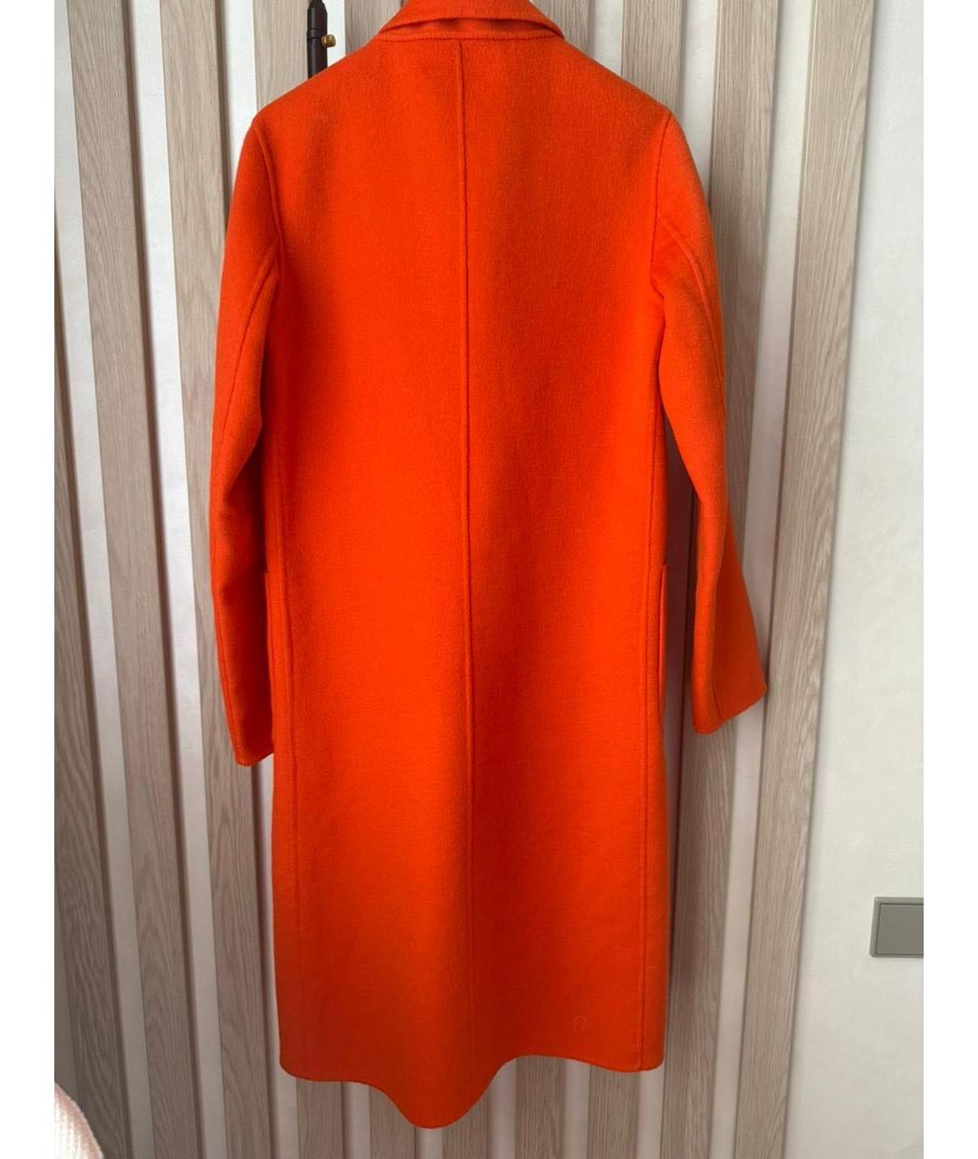 FERRAGAMO Оранжевое шерстяное пальто, фото 4