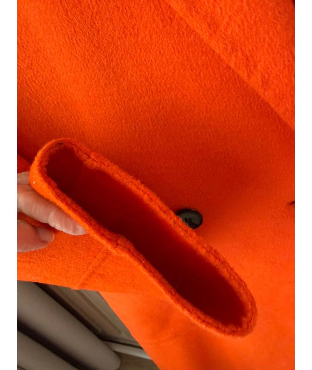 FERRAGAMO Оранжевое шерстяное пальто, фото 8