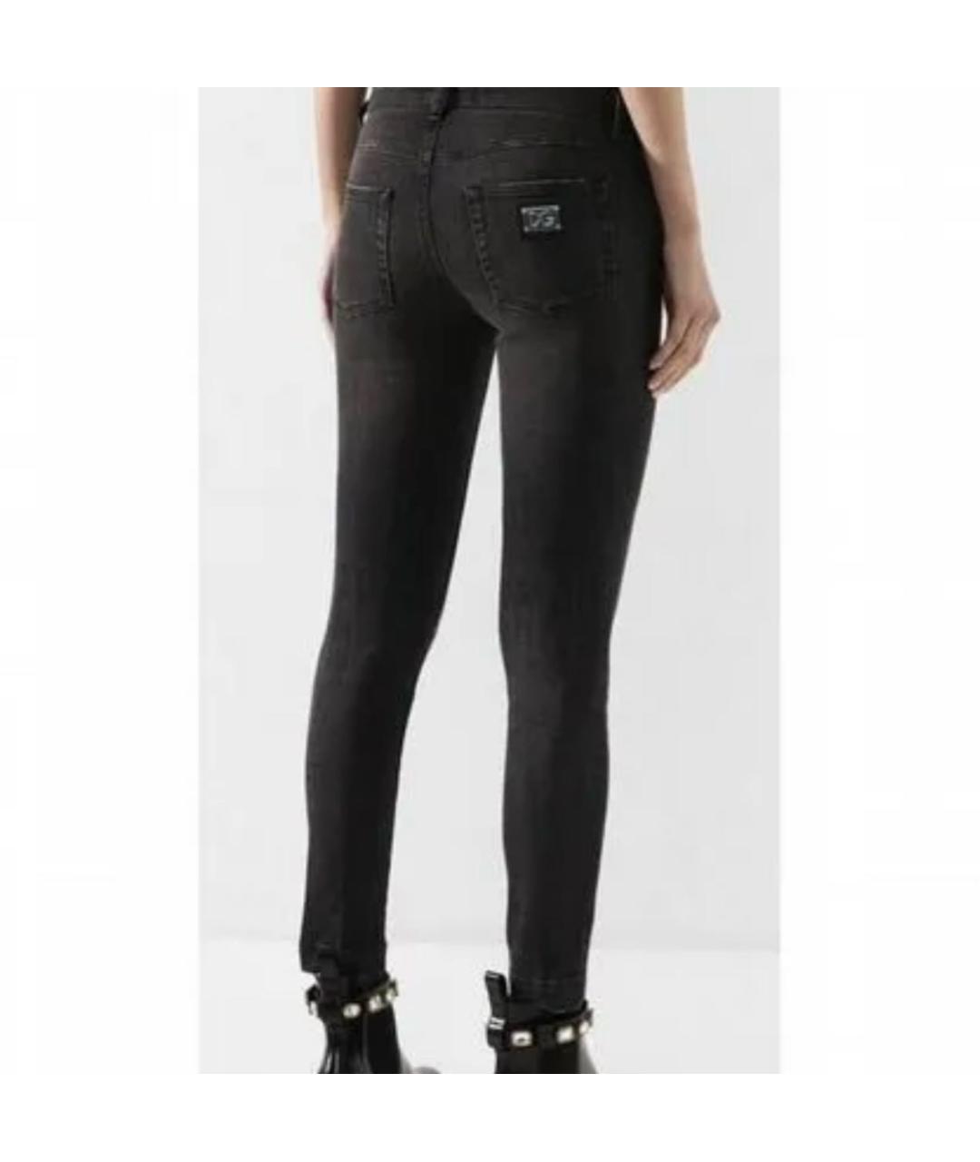 DOLCE&GABBANA Серые хлопко-эластановые джинсы слим, фото 6