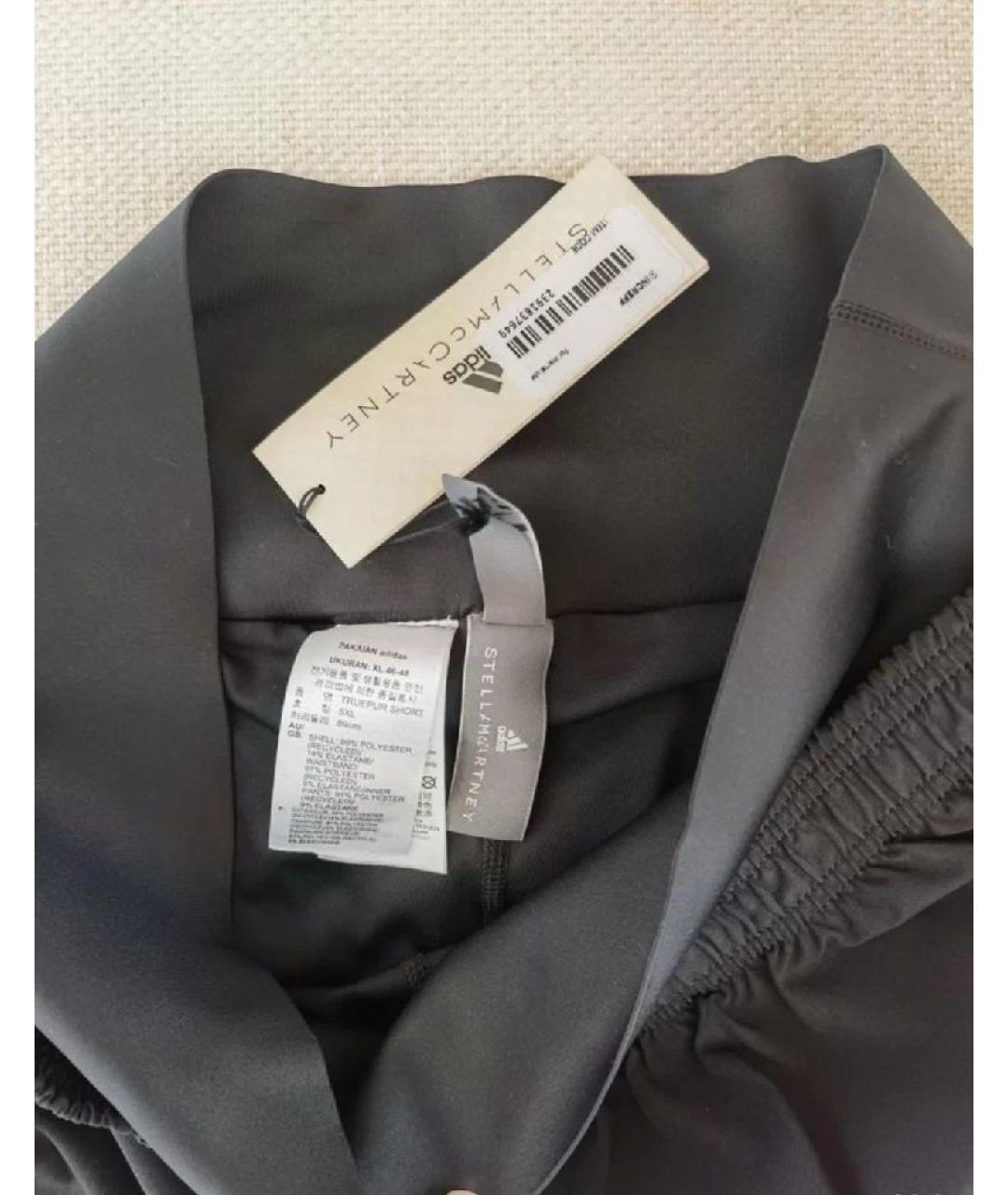 ADIDAS BY STELLA MCCARTNEY Черные полиэстеровые спортивные брюки и шорты, фото 3