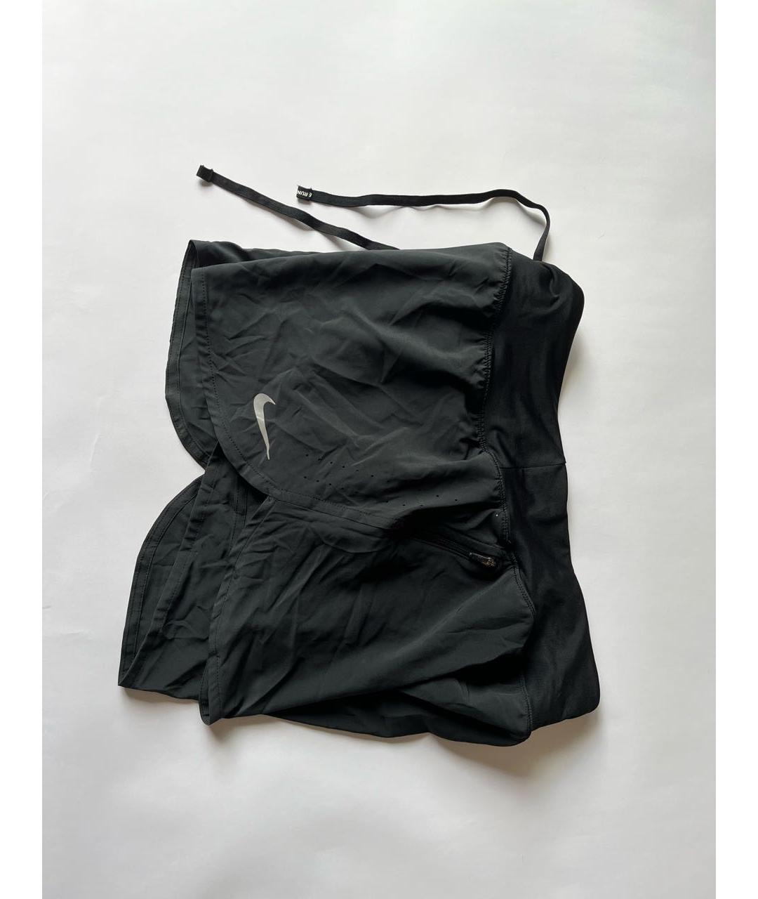 NIKE Черные синтетические спортивные брюки и шорты, фото 5