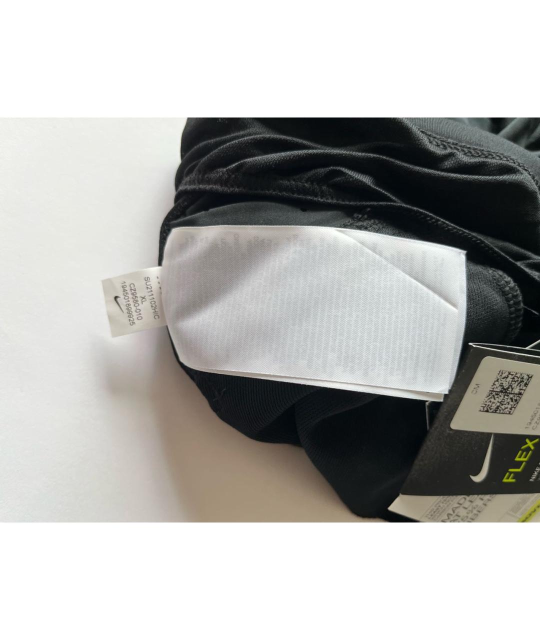 NIKE Черные синтетические спортивные брюки и шорты, фото 8