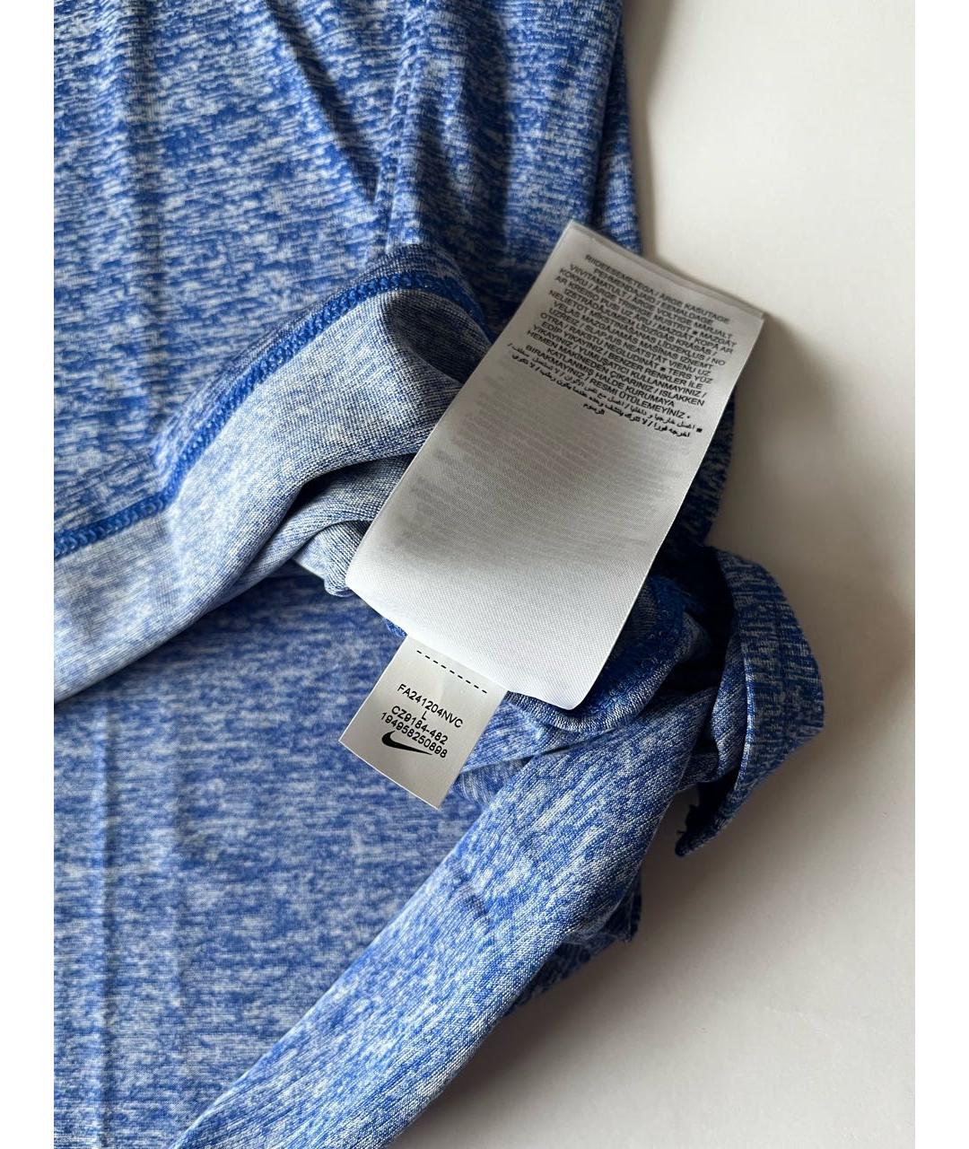 NIKE Голубая синтетическая футболка, фото 8