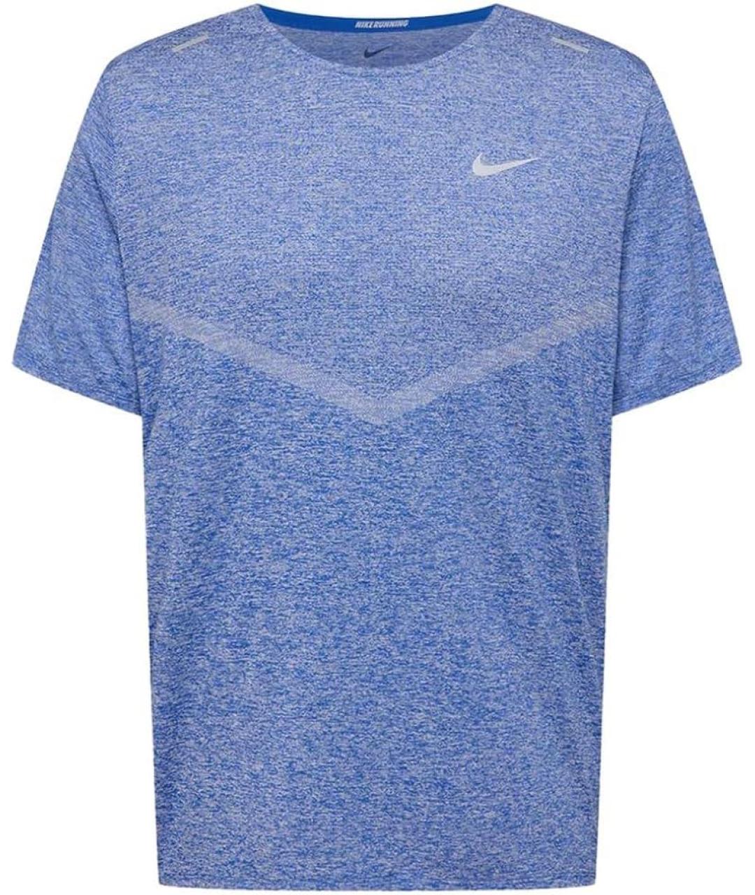 NIKE Голубая синтетическая футболка, фото 9