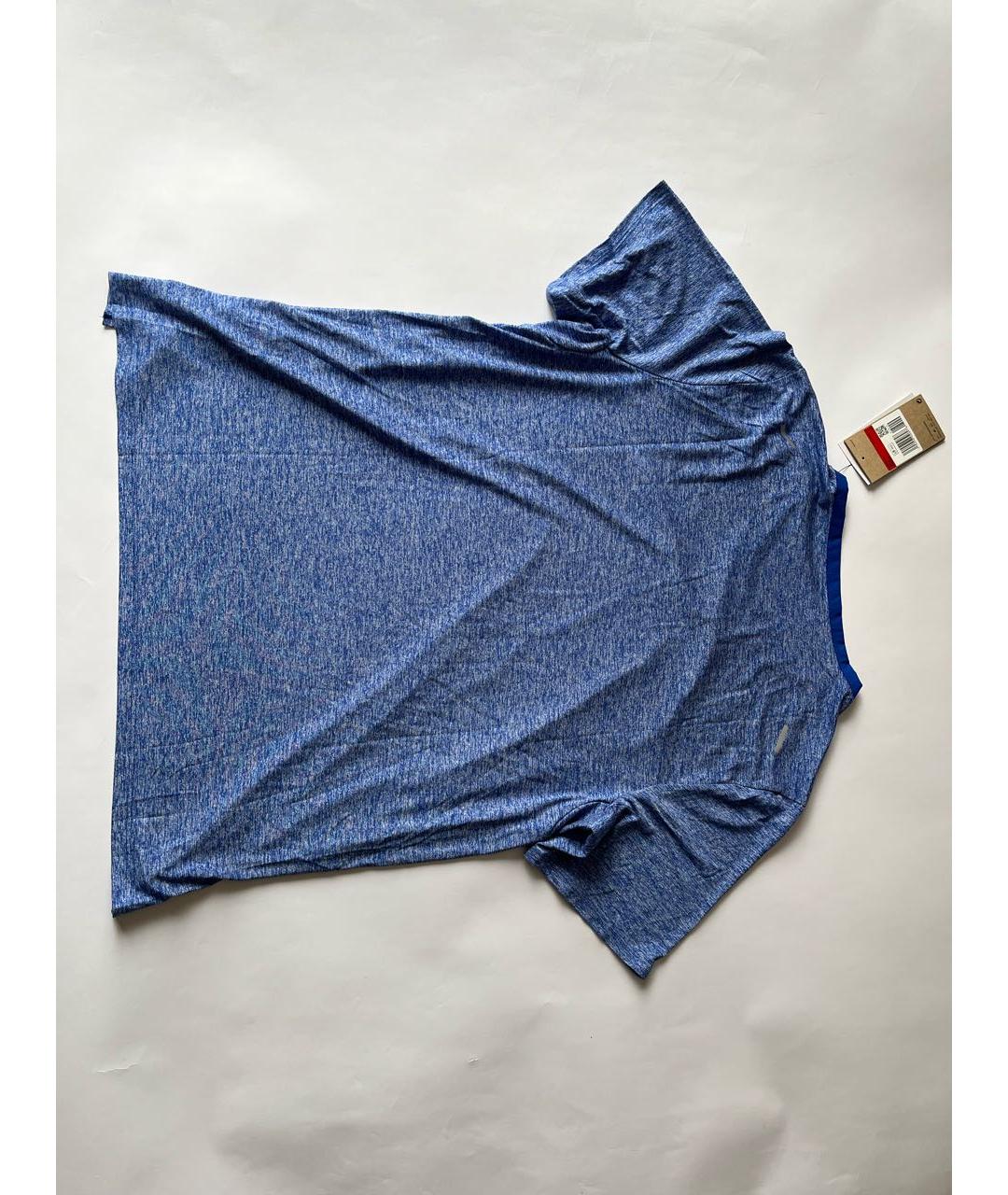 NIKE Голубая синтетическая футболка, фото 5