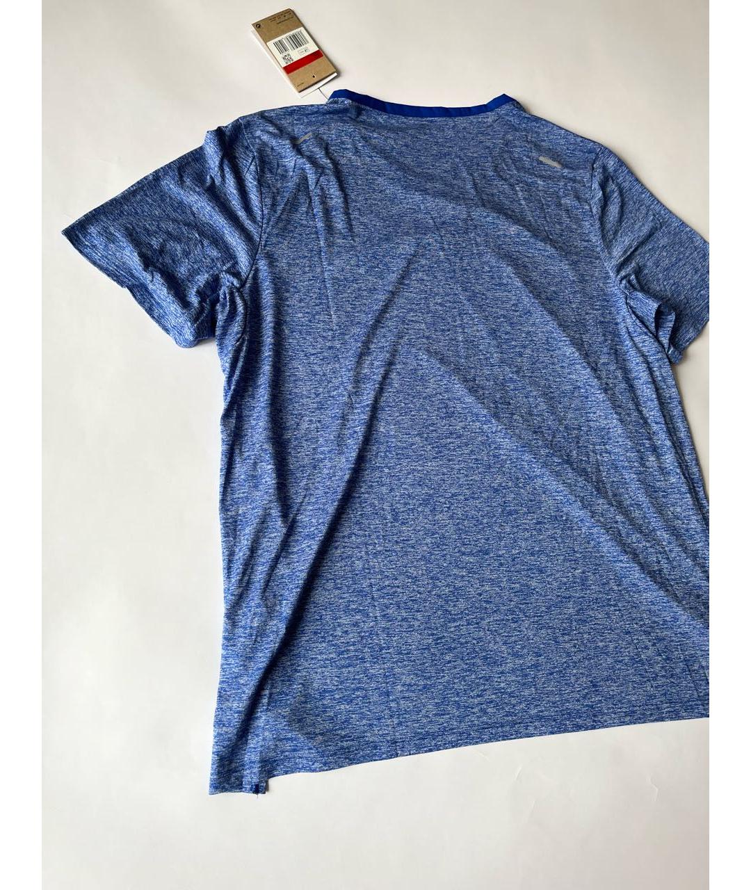 NIKE Голубая синтетическая футболка, фото 6