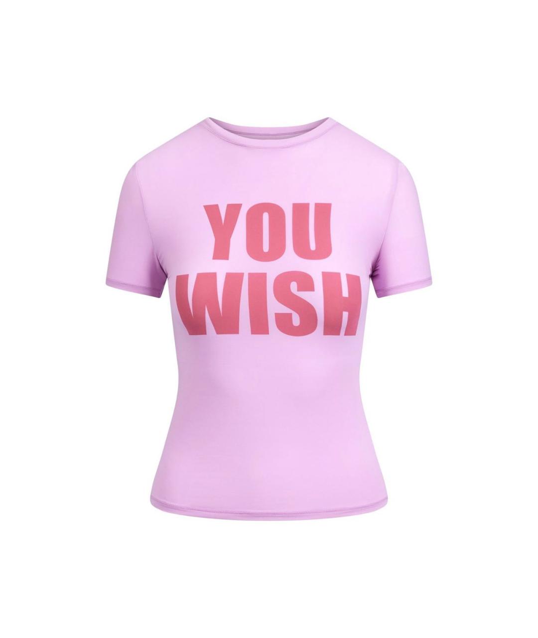 SKIMS Розовая полиамидовая футболка, фото 5