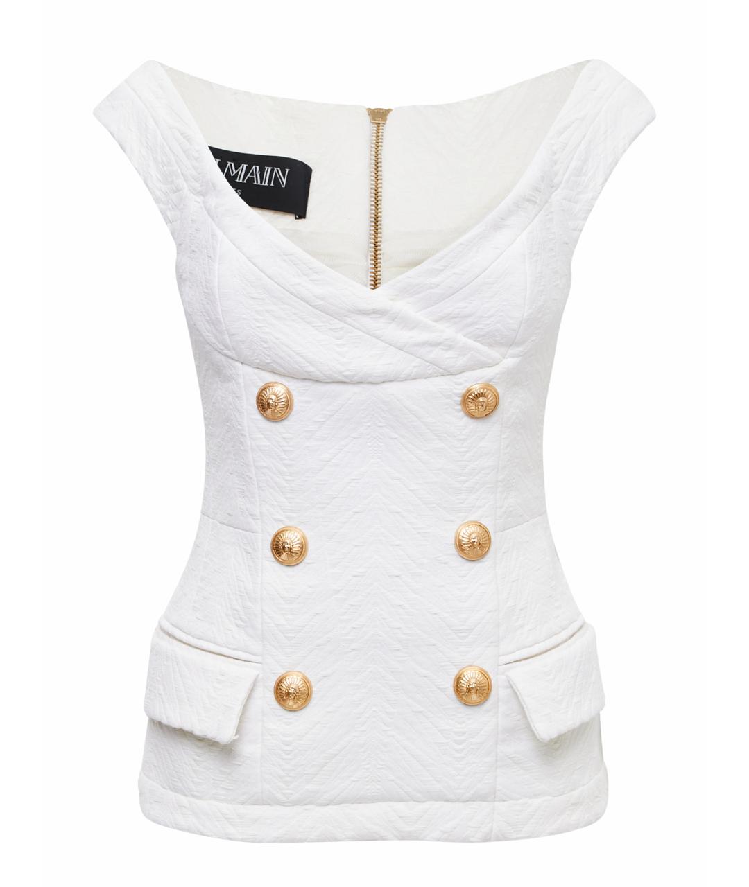 BALMAIN Белый полиамидовый корсет, фото 1