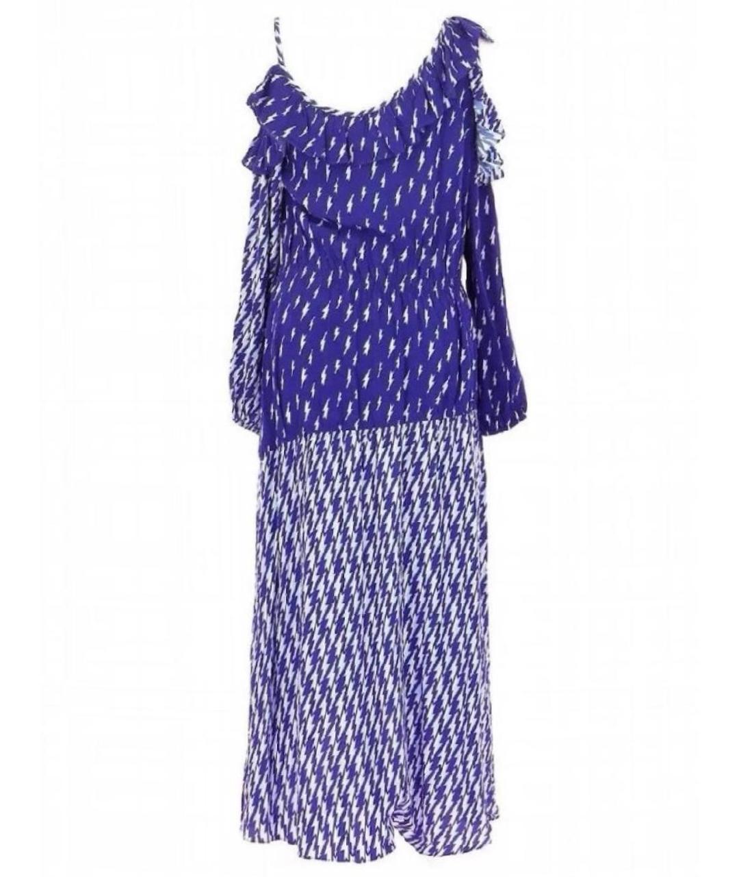 SANDRO Синее вискозное повседневное платье, фото 1