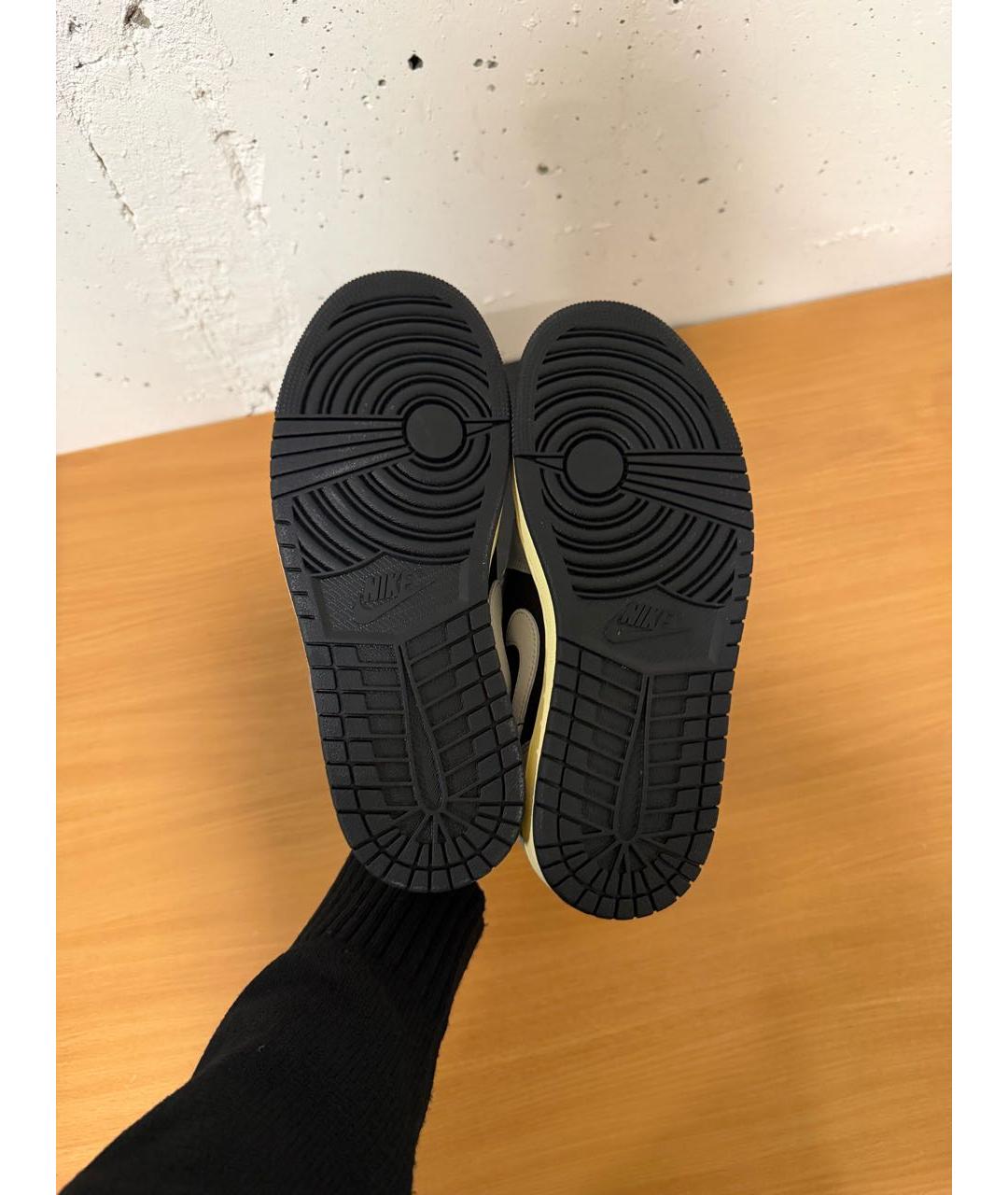 JORDAN Антрацитовые замшевые низкие кроссовки / кеды, фото 6