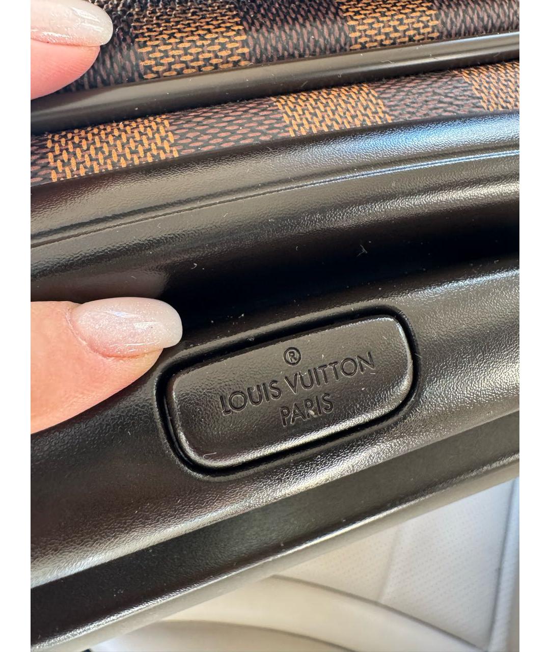 LOUIS VUITTON Коричневый чемодан, фото 6