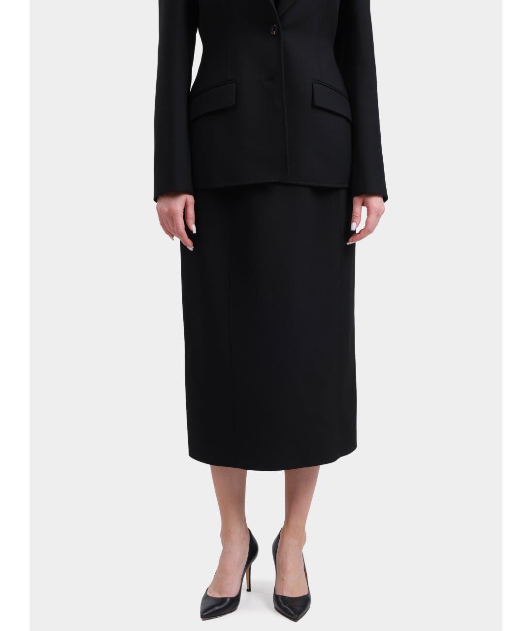 HUGO BOSS Черная юбка миди, фото 8