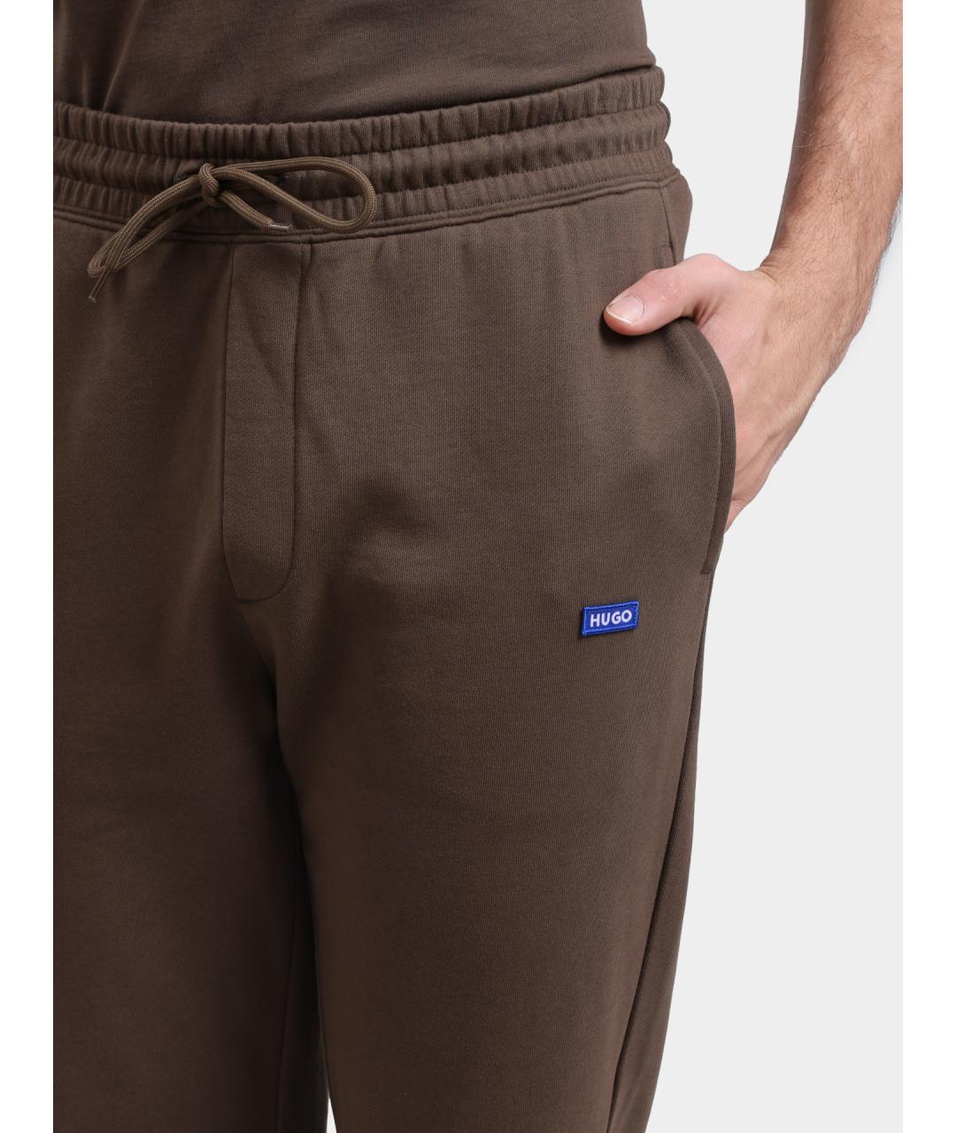 HUGO Коричневые хлопковые повседневные брюки, фото 4