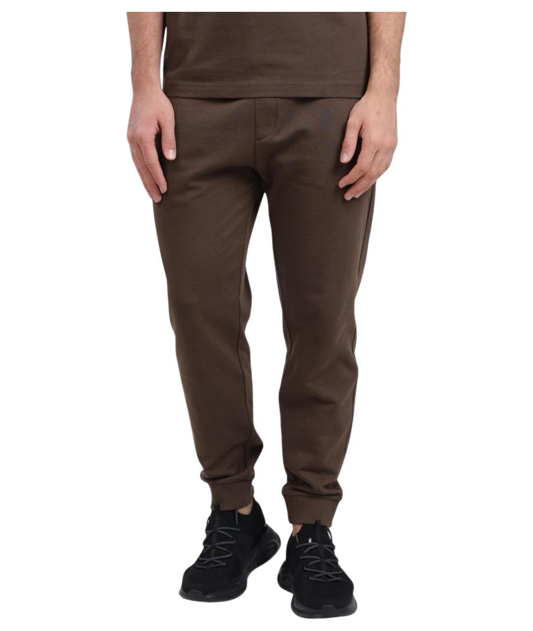 HUGO Коричневые хлопковые повседневные брюки, фото 1