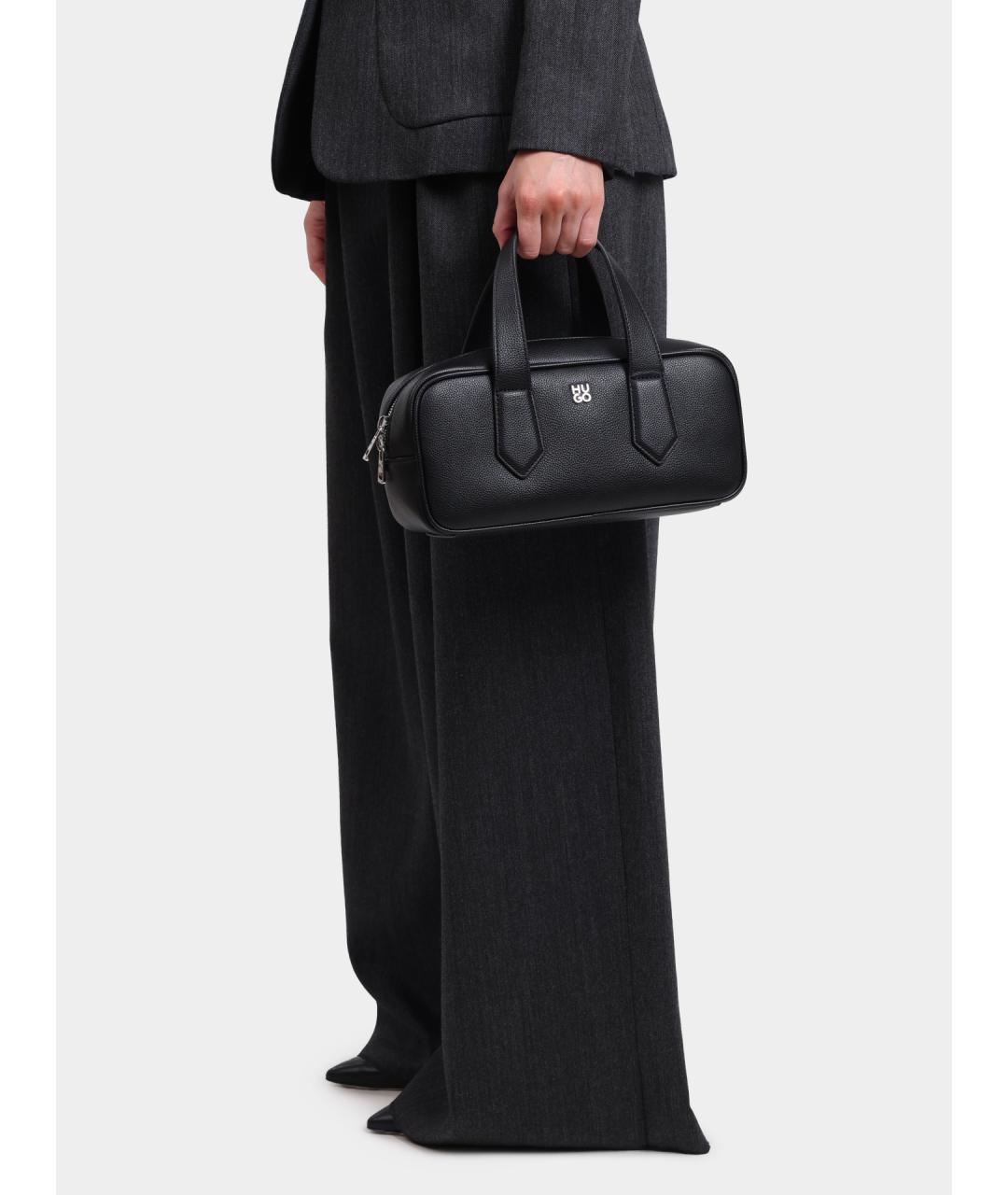 HUGO Черная сумка через плечо из искусственной кожи, фото 2