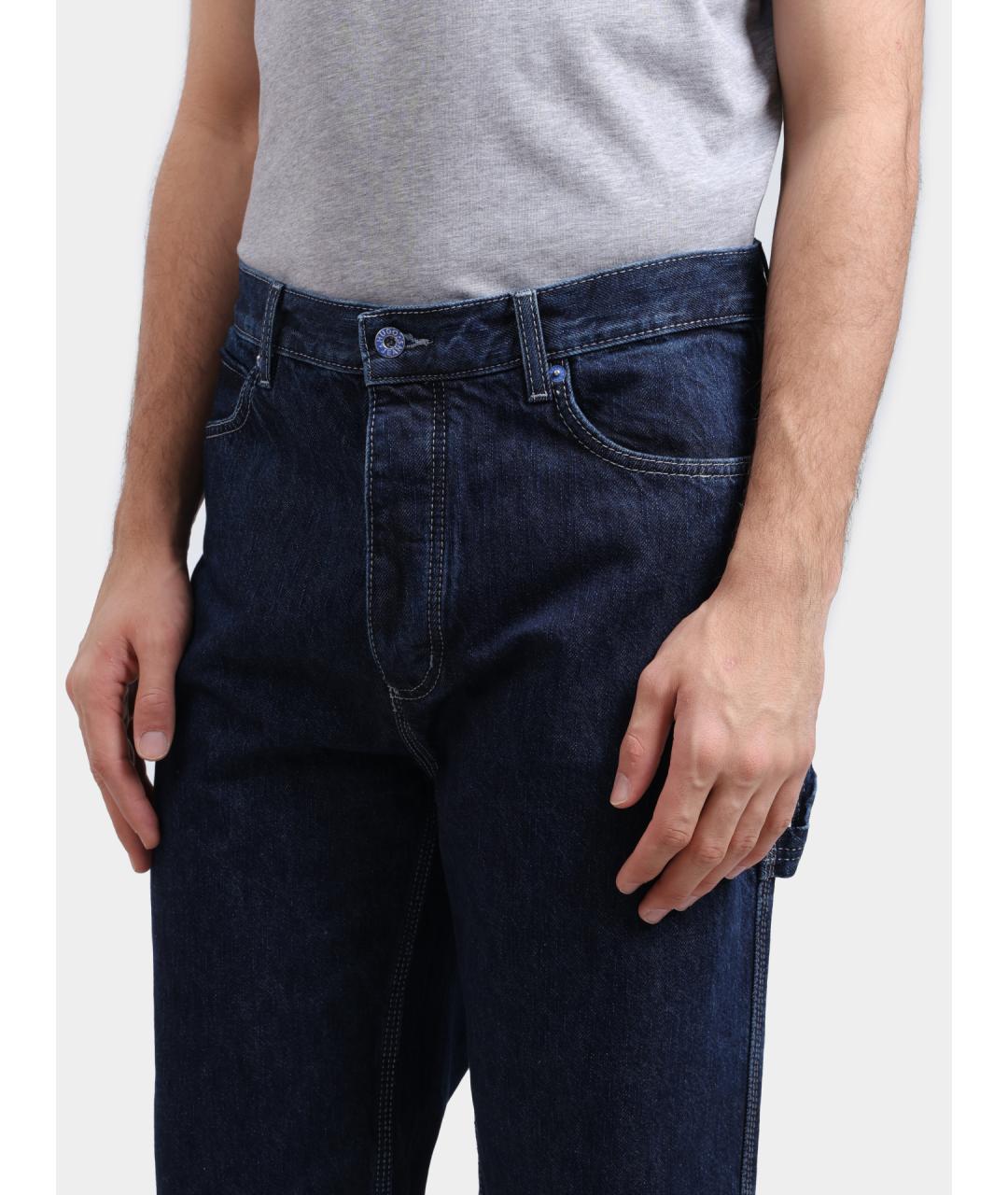 HUGO Темно-синие хлопковые прямые джинсы, фото 4