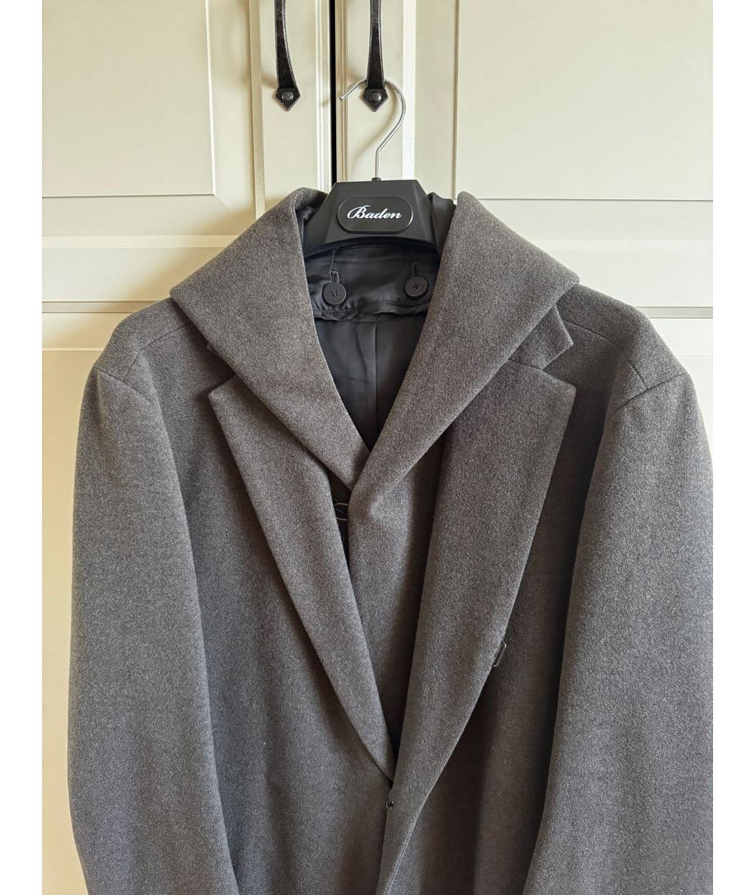YOHJI YAMAMOTO Серое шерстяное пальто, фото 3