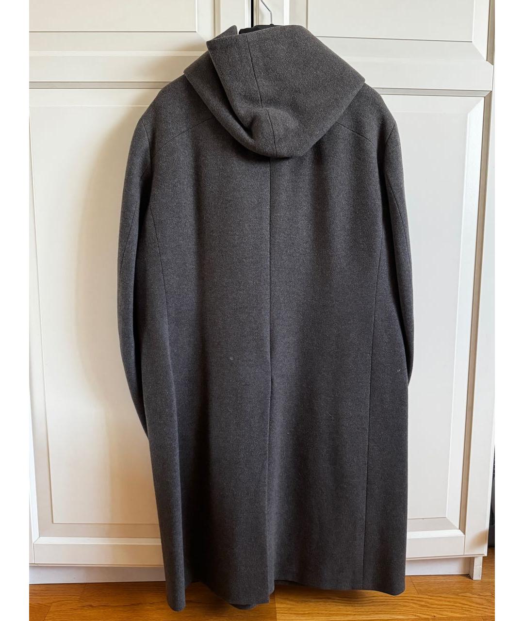 YOHJI YAMAMOTO Серое шерстяное пальто, фото 2