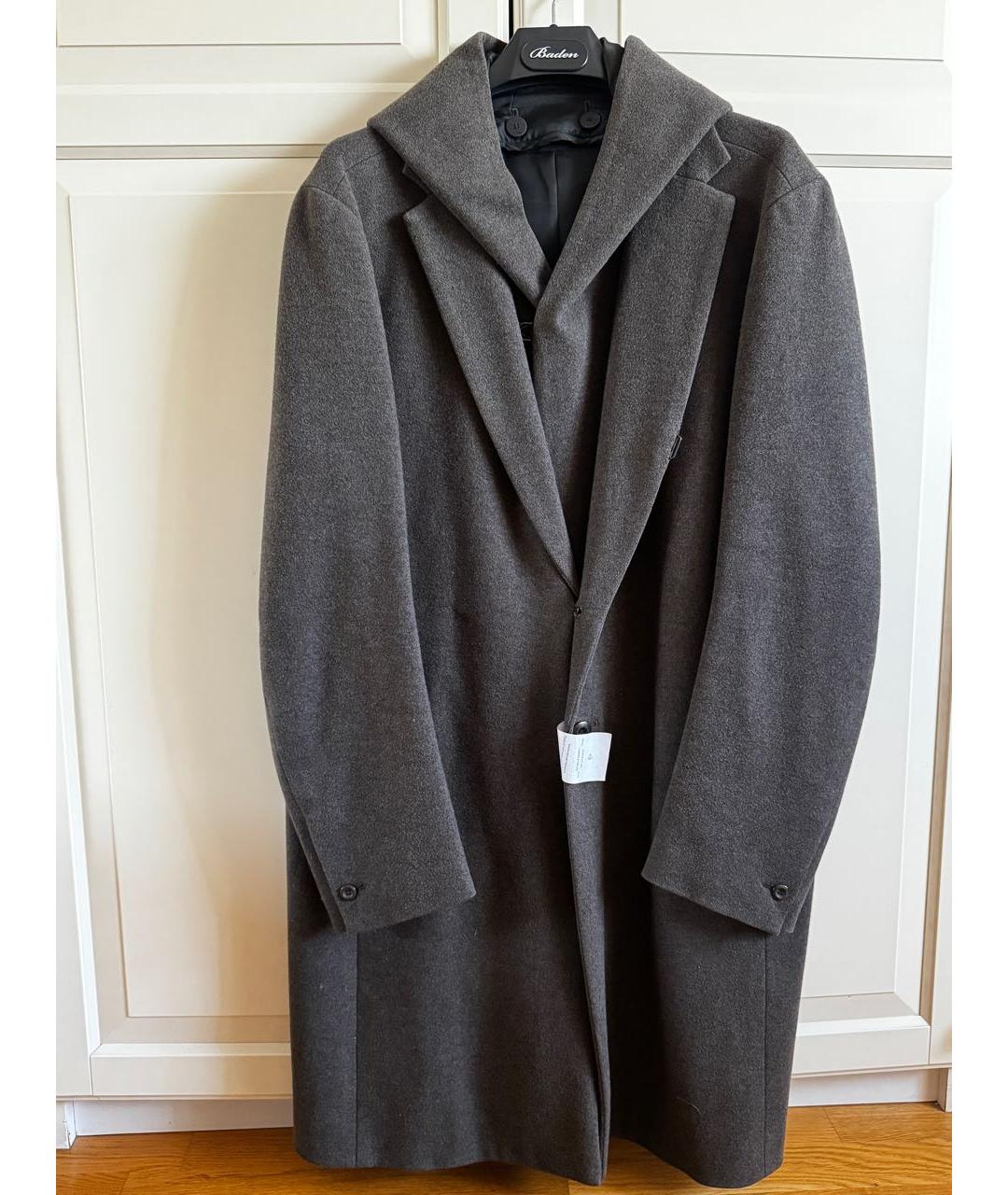 YOHJI YAMAMOTO Серое шерстяное пальто, фото 4