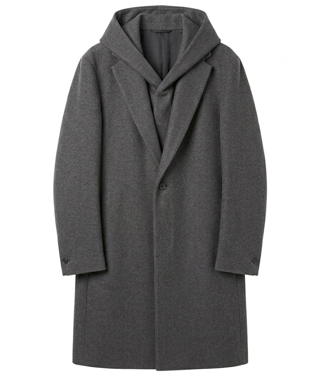 YOHJI YAMAMOTO Серое шерстяное пальто, фото 1