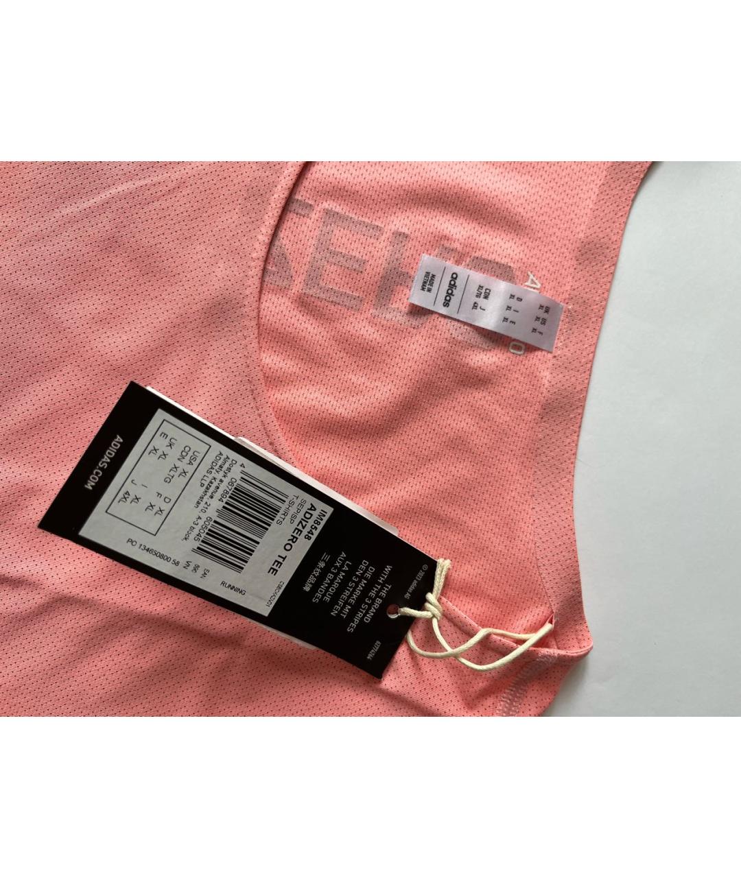 ADIDAS Коралловая синтетическая футболка, фото 6