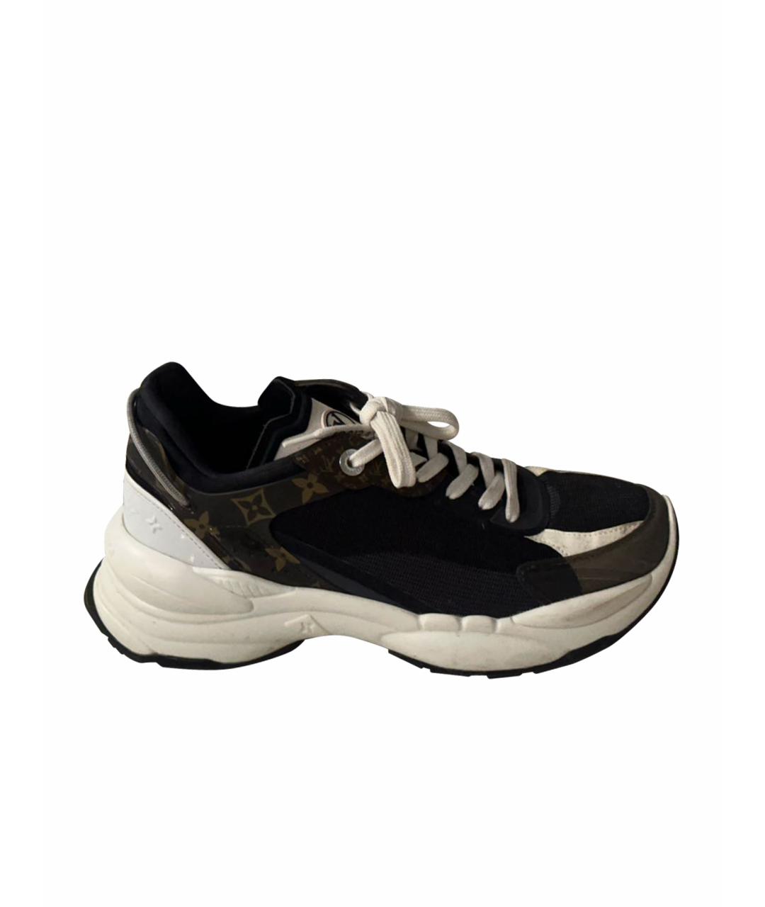 LOUIS VUITTON Темно-синие текстильные кроссовки, фото 1