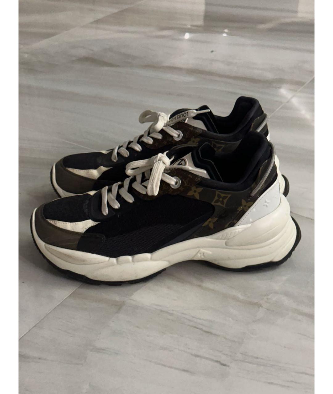 LOUIS VUITTON Темно-синие текстильные кроссовки, фото 4