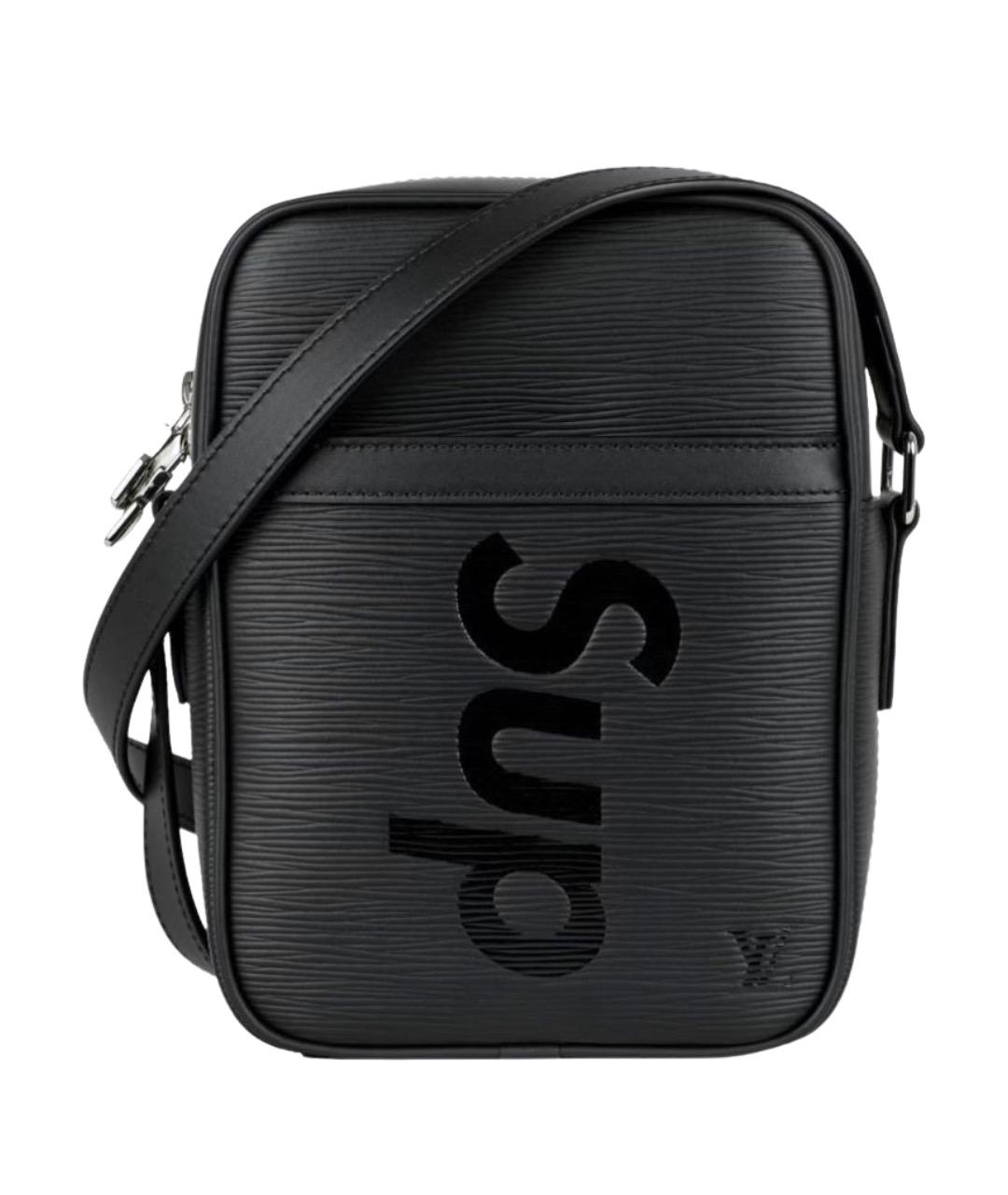 LOUIS VUITTON Черная кожаная сумка на плечо, фото 1