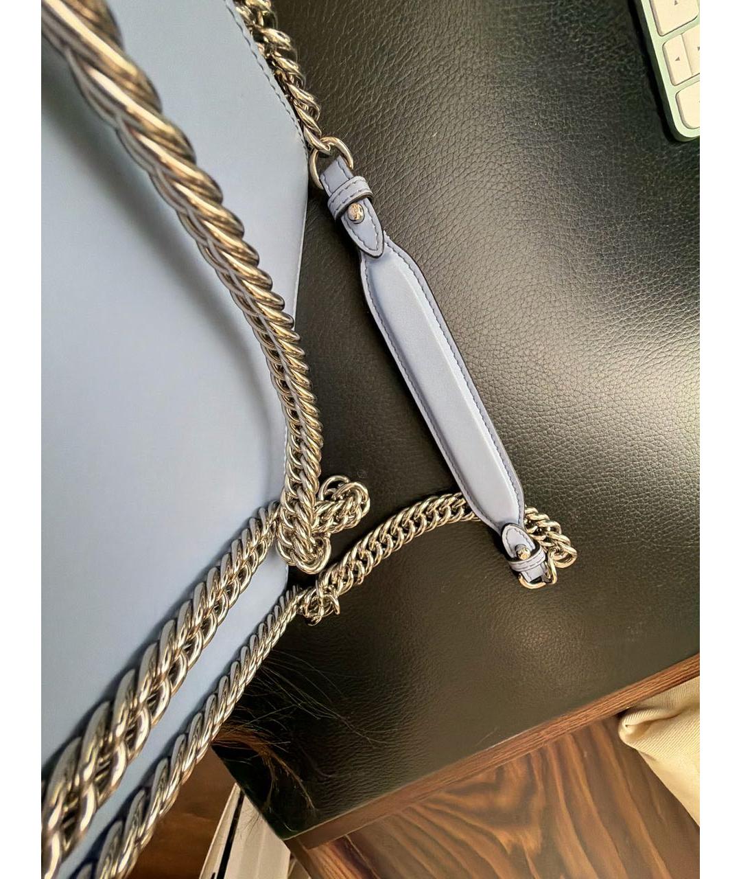 FENDI Голубая кожаная сумка через плечо, фото 6