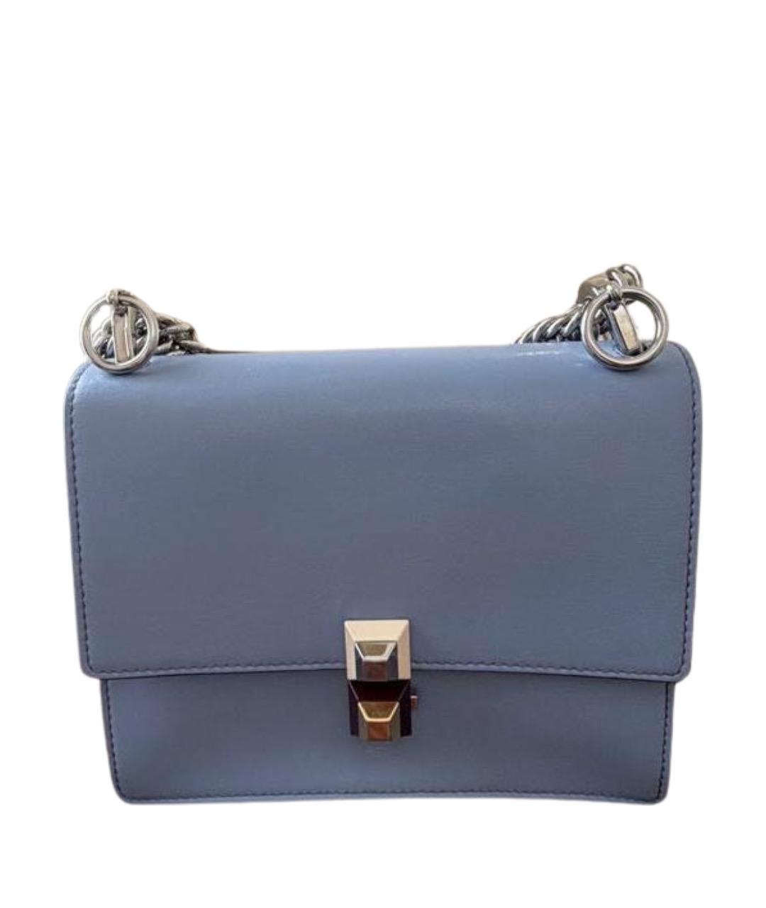 FENDI Голубая кожаная сумка через плечо, фото 1