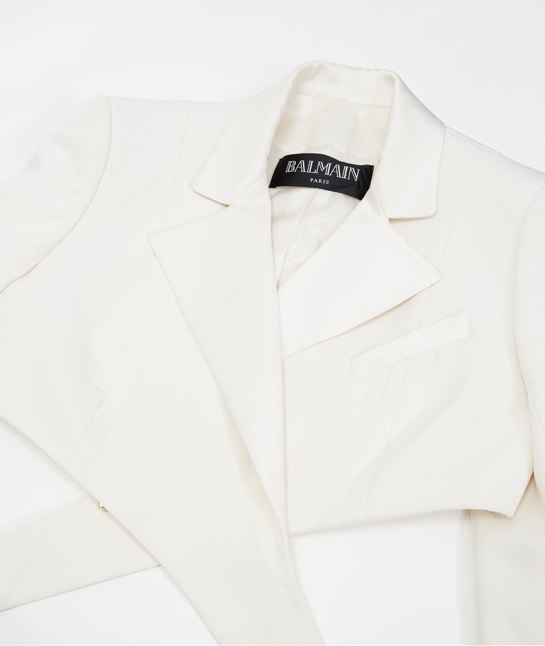 BALMAIN Белый вискозный жакет/пиджак, фото 3
