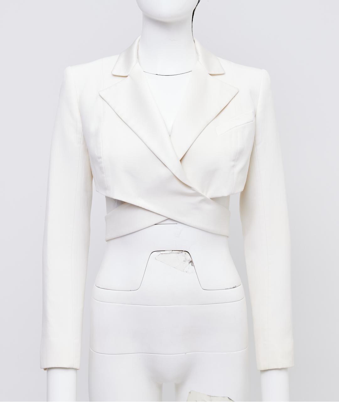 BALMAIN Белый вискозный жакет/пиджак, фото 7