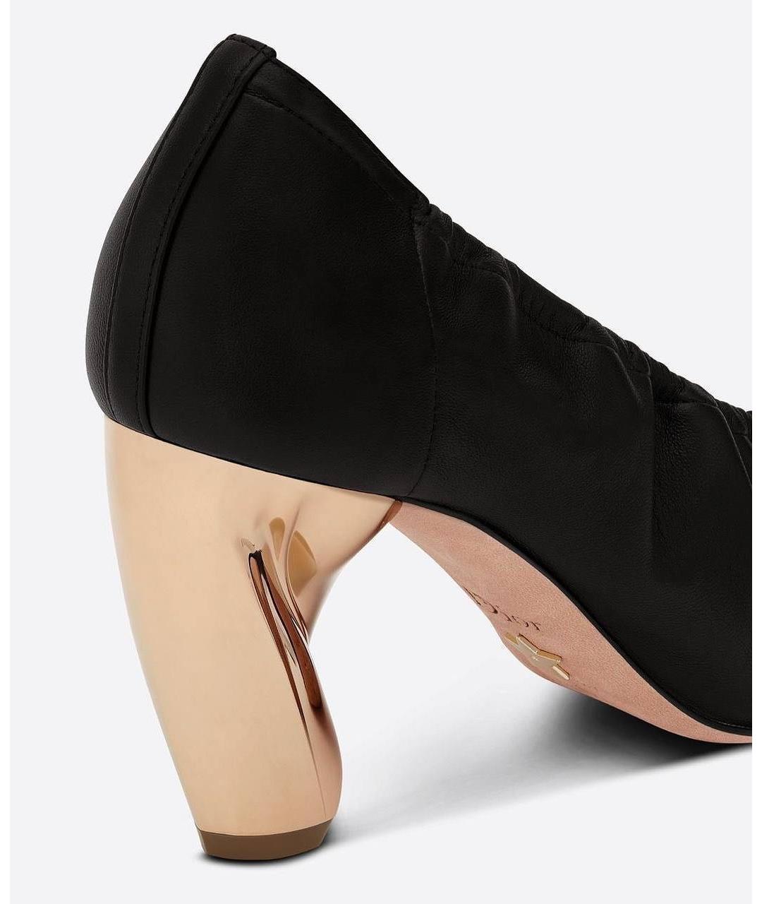 CHRISTIAN DIOR Черные кожаные туфли, фото 4