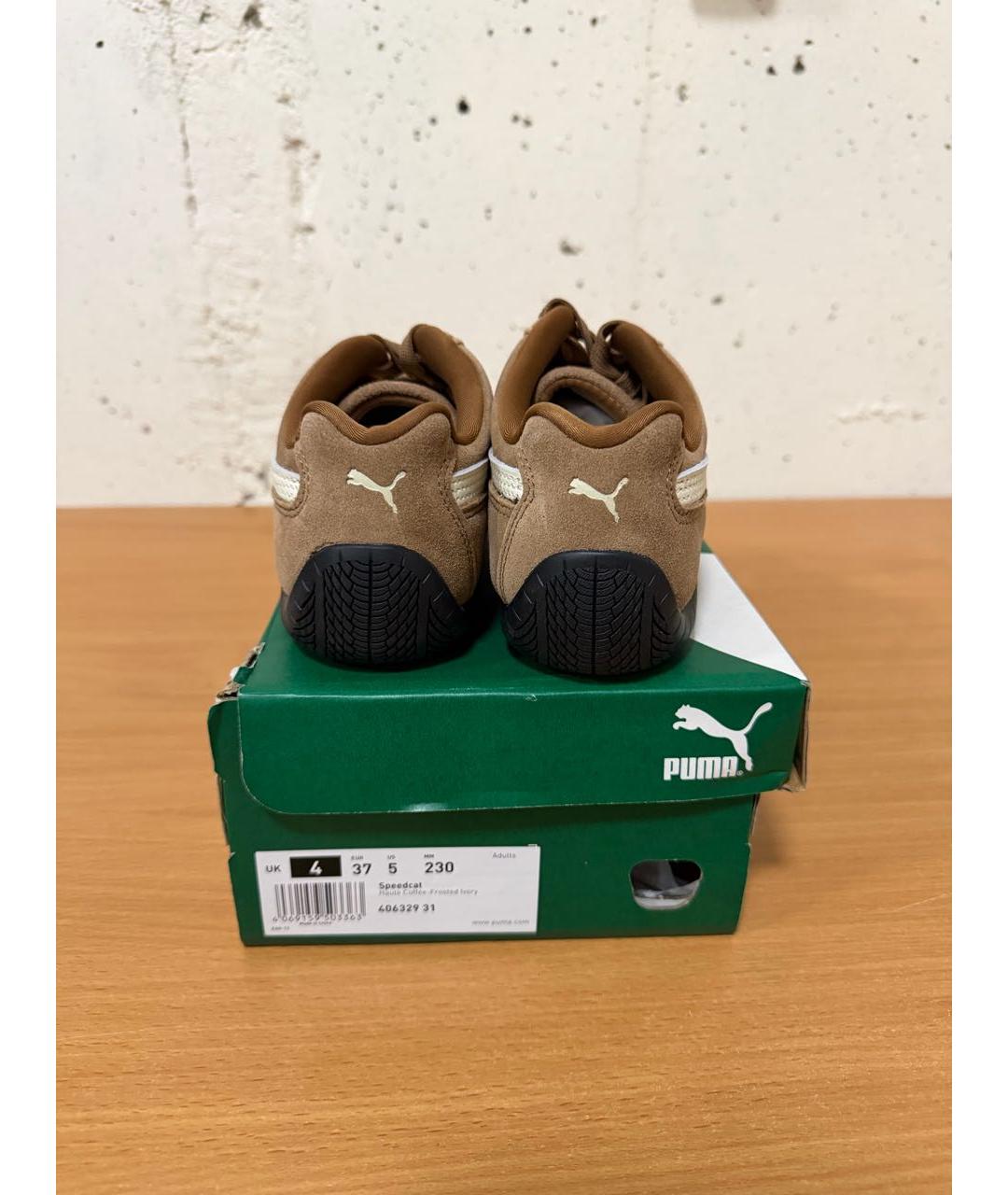 PUMA Коричневые замшевые кроссовки, фото 4