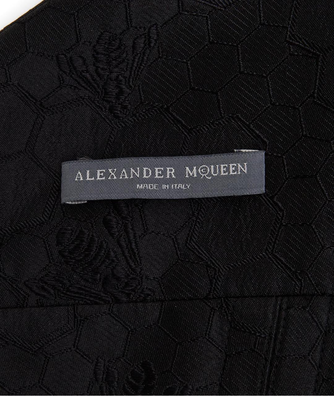 ALEXANDER MCQUEEN Черный шелковый корсет, фото 4