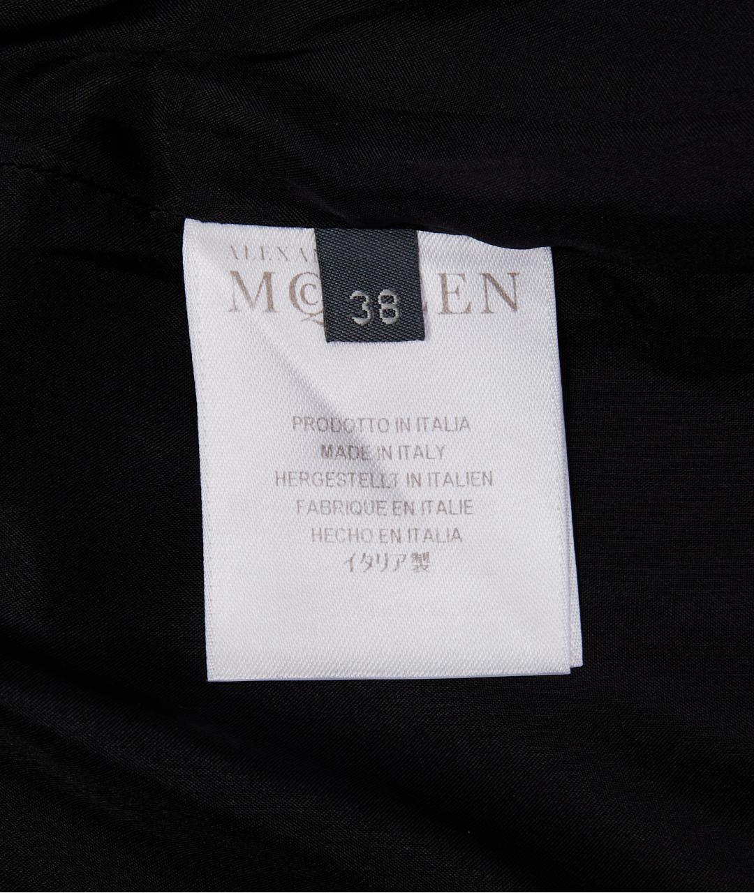 ALEXANDER MCQUEEN Черный шелковый корсет, фото 5