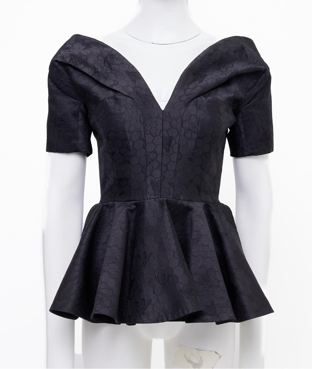 ALEXANDER MCQUEEN Черный шелковый корсет, фото 7