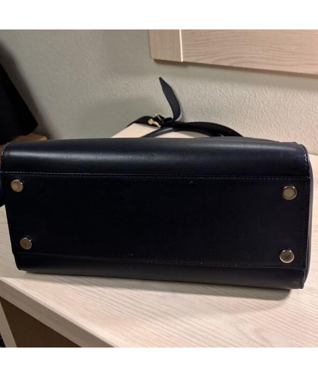 MAX MARA Темно-синяя кожаная сумка через плечо, фото 5