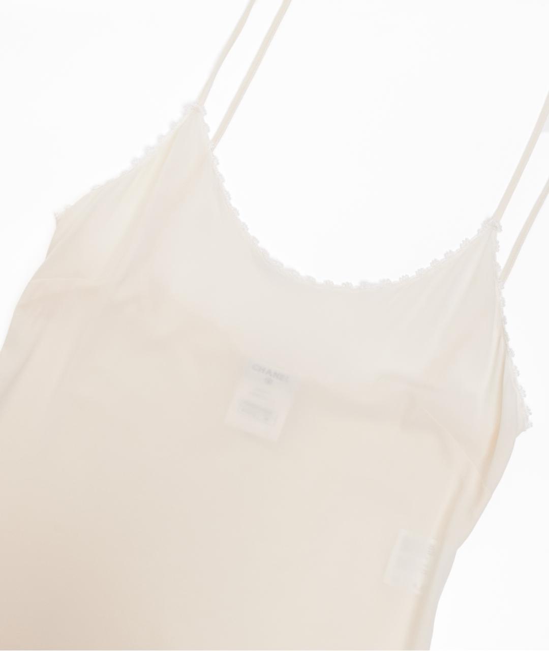 CHANEL Белое вискозное повседневное платье, фото 6