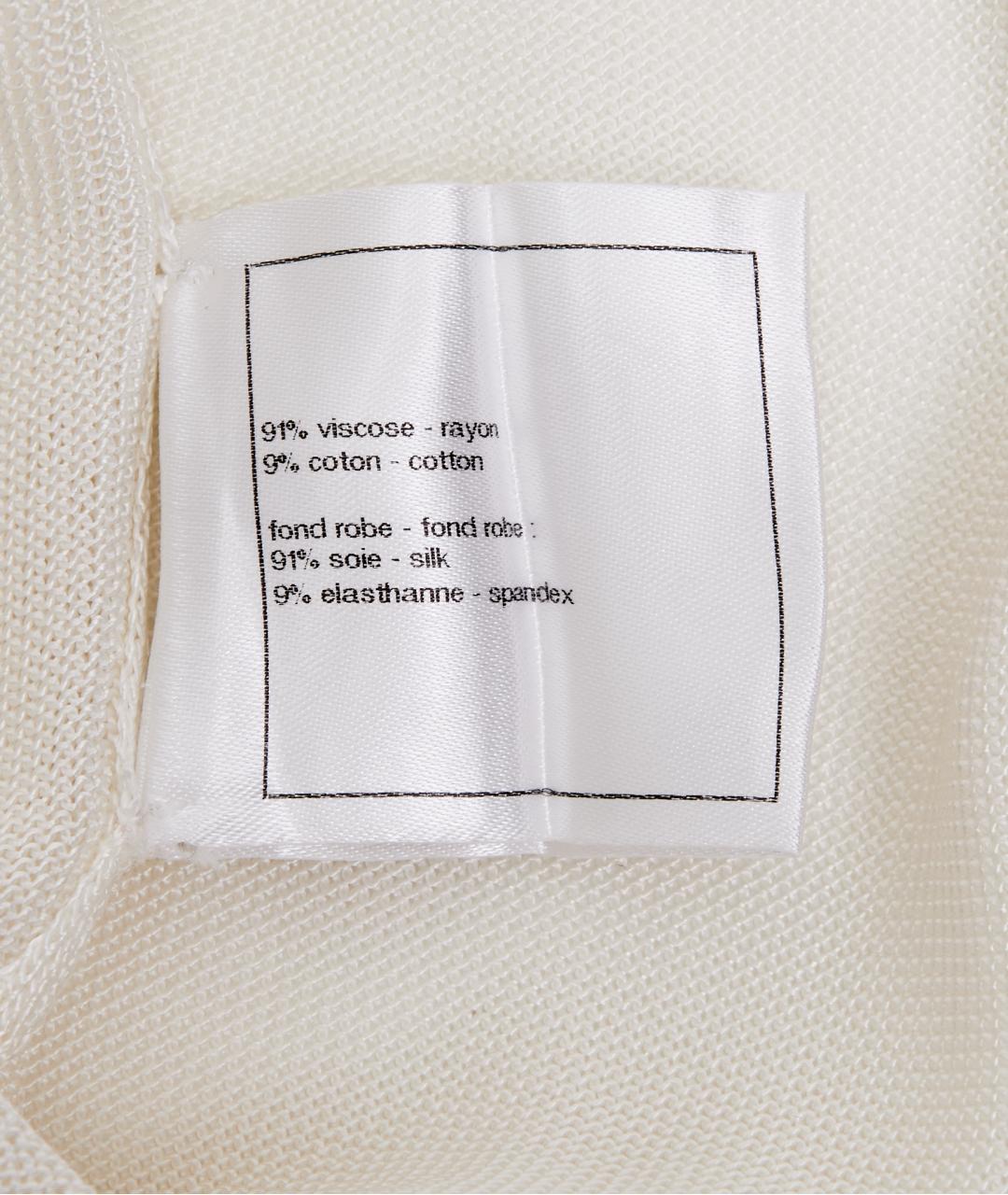 CHANEL Белое вискозное повседневное платье, фото 5