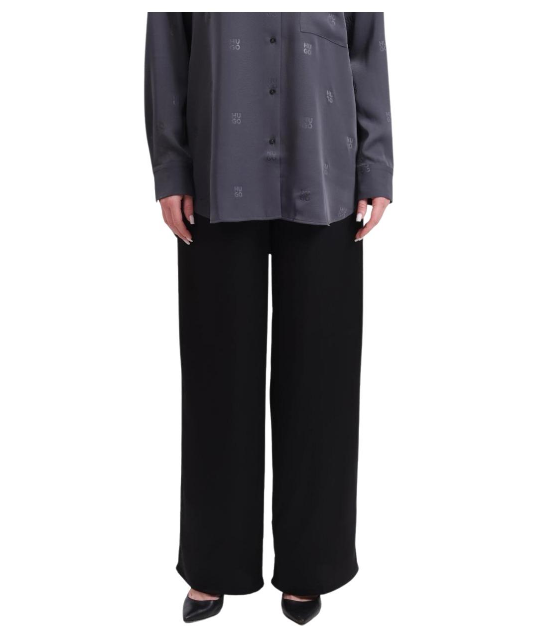 HUGO BOSS Черные прямые брюки, фото 1