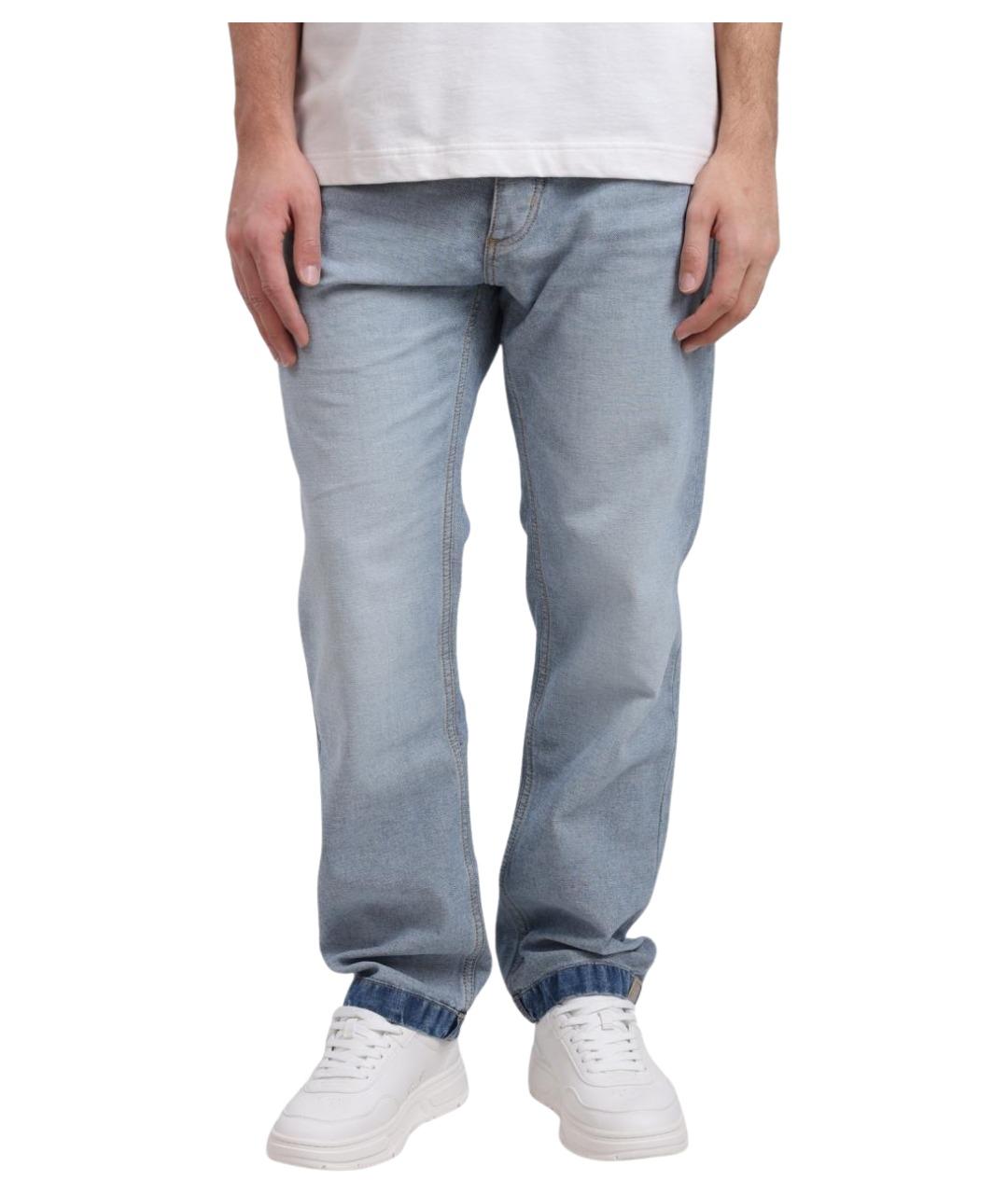 HUGO Голубые хлопковые прямые джинсы, фото 1