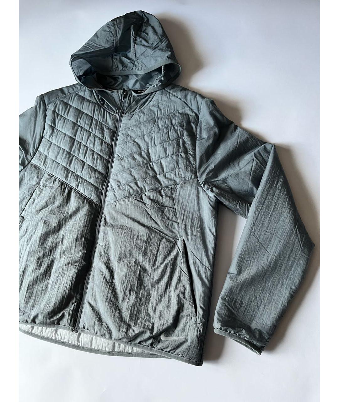 NIKE Серая синтетическая куртка, фото 3