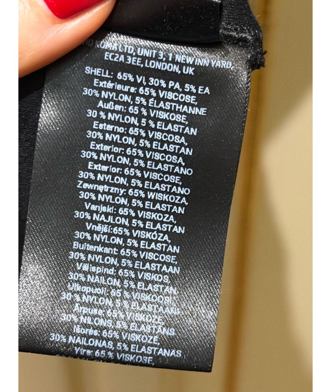 DAVID KOMA Черное коктейльное платье, фото 8