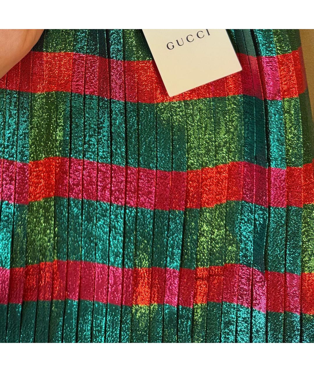 GUCCI Мульти шелковая юбка, фото 4