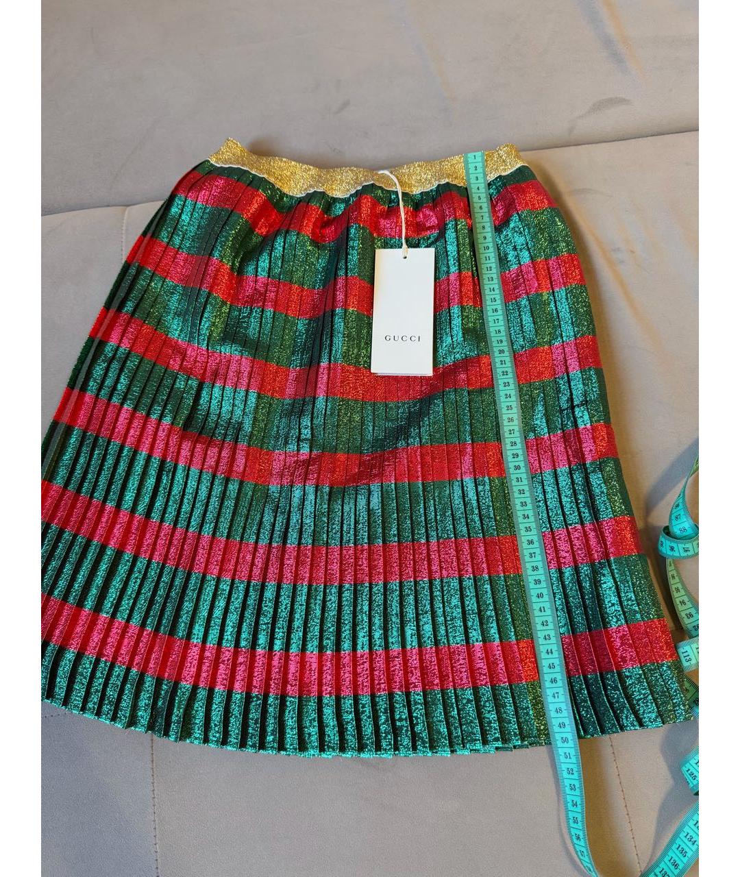 GUCCI Мульти шелковая юбка, фото 2