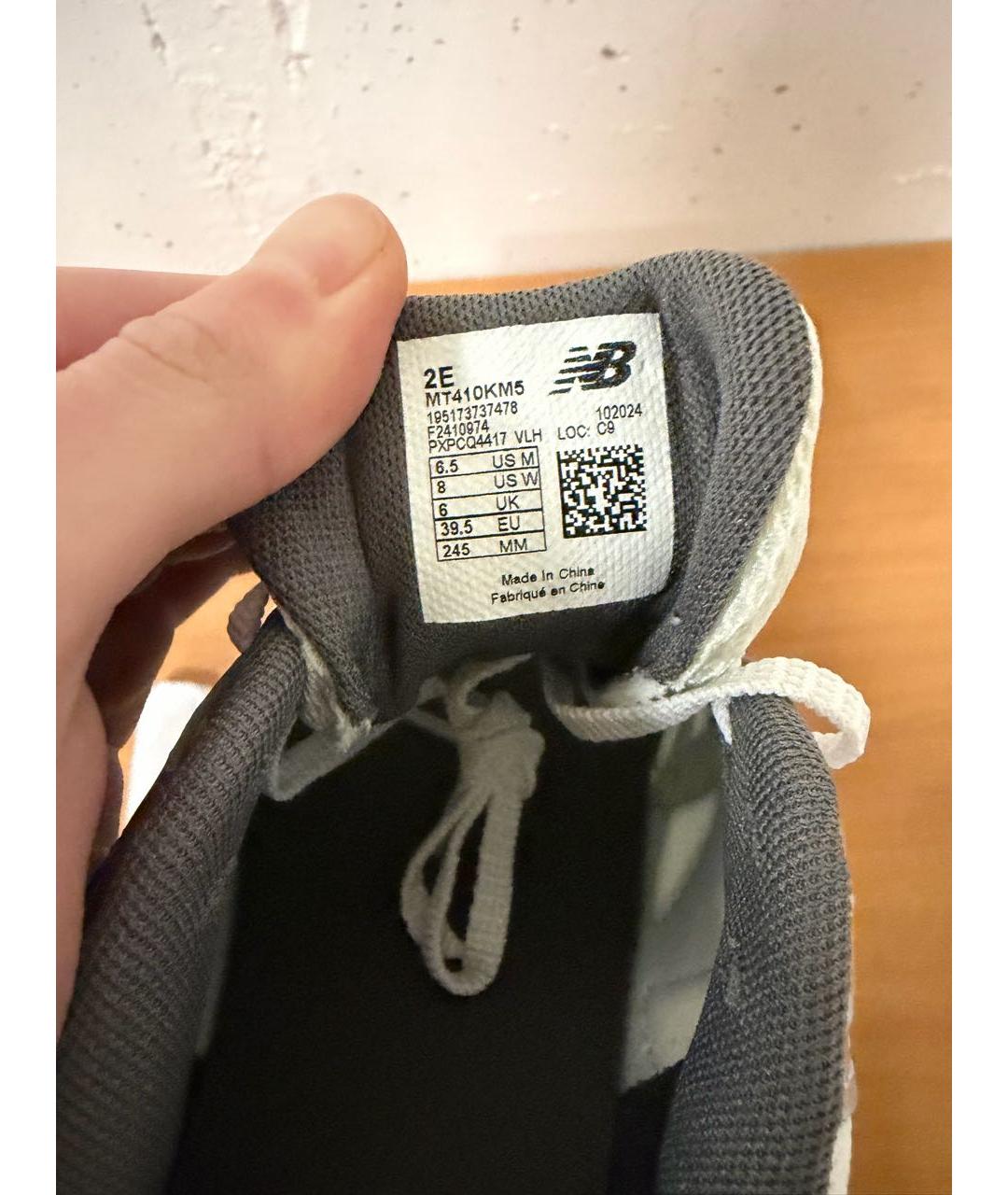 NEW BALANCE Серебряные текстильные кроссовки, фото 6