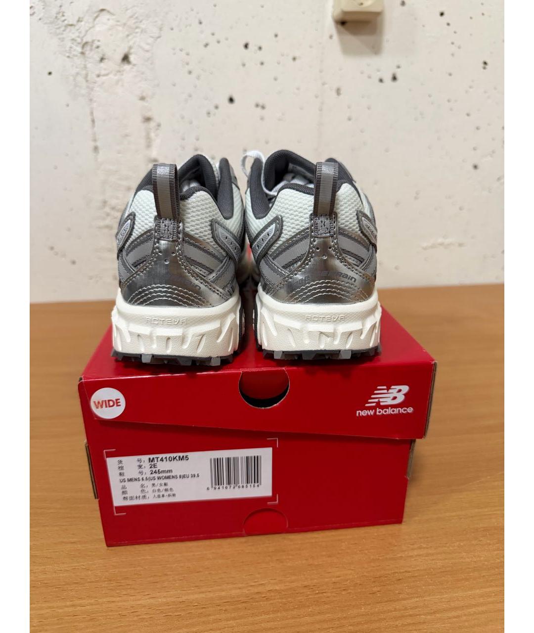 NEW BALANCE Серебряные текстильные кроссовки, фото 4