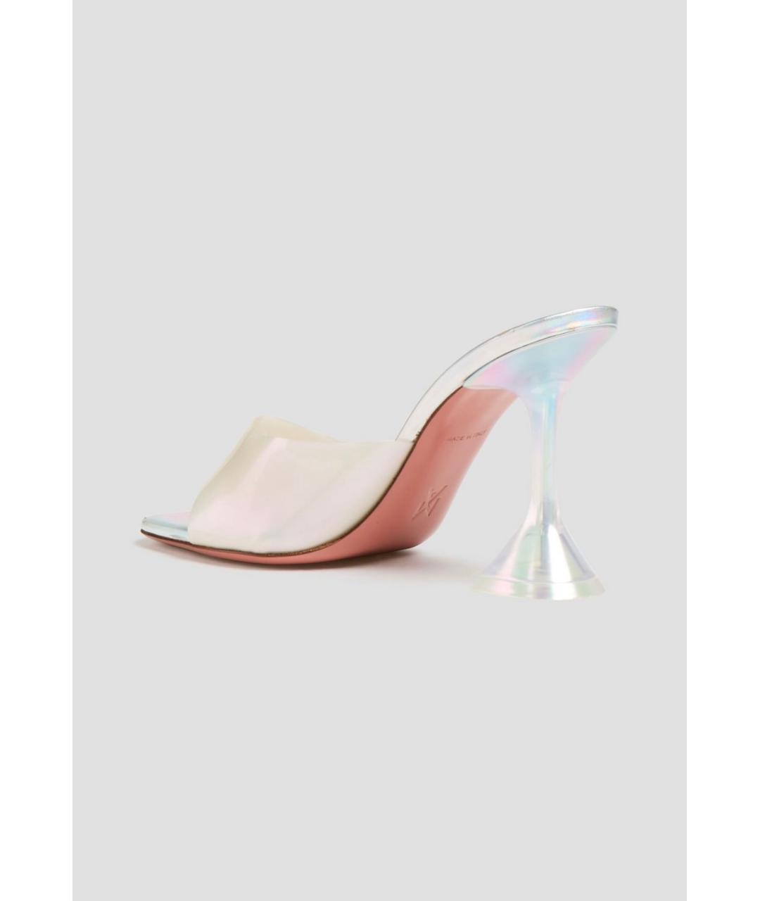 Amina Muaddi Белые мюли, фото 3